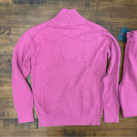 Tommy John Lounge 2 PC SET Joggers + Sweatshirt S NWT $236.00 Rose Sweater KNIT - Picture 8 of 11
